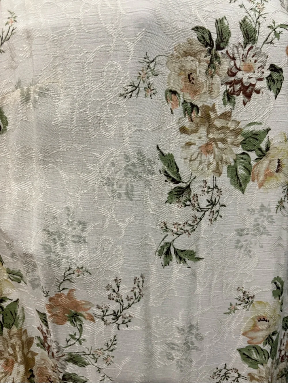 Women’s Vintage Floral Cream Sleeveless Lightweight Maxi Dress
